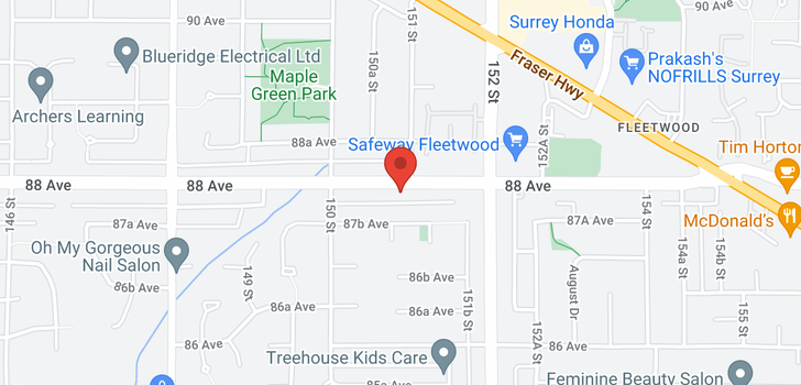 map of 15084 88 AVENUE